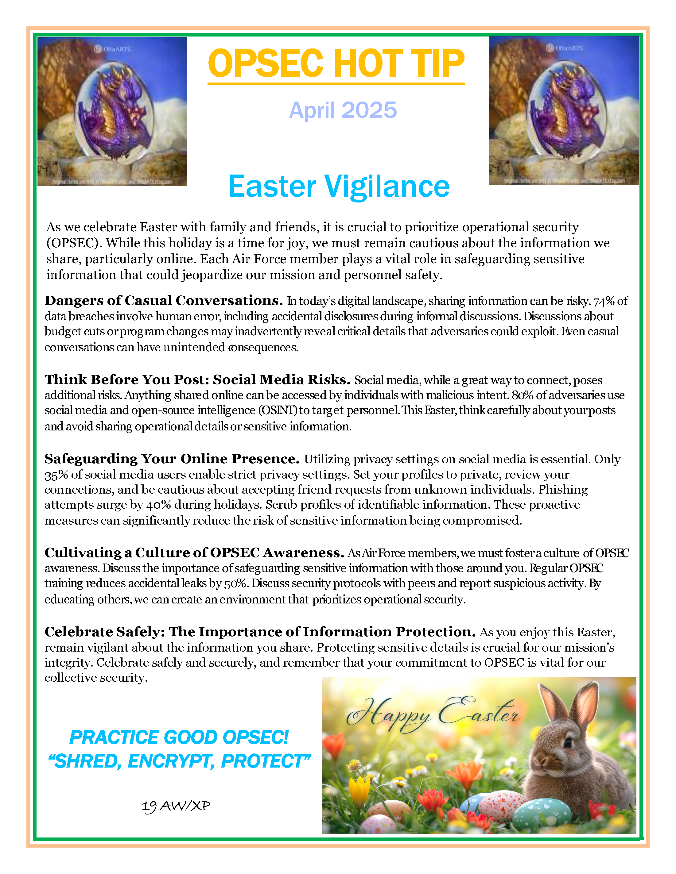OPSEC Graphic for April 2025